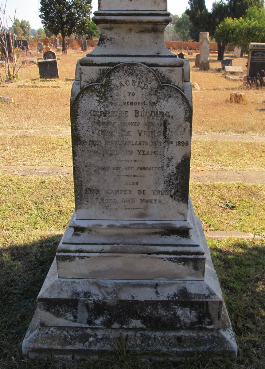 VRIES Gerritje, de nee BUDDING -1895 :: DE VRIES Dirk Camper