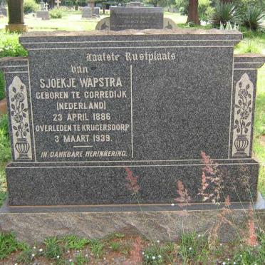 WAPSTRA Sjoekje 1886-1939