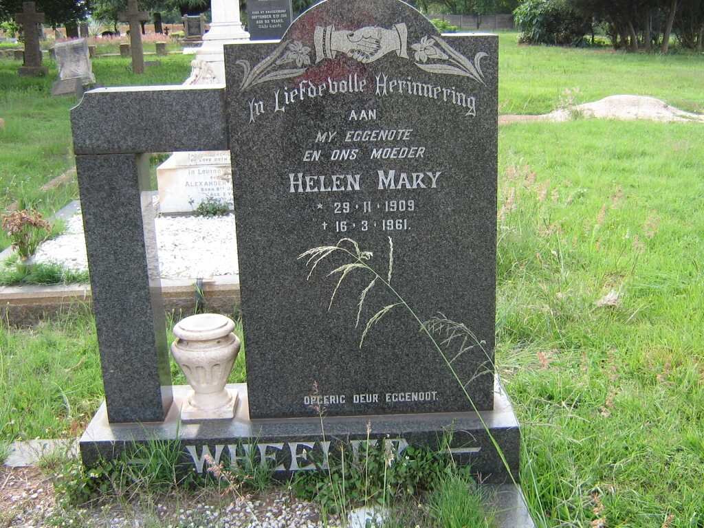 WHEELER Helen Mary 1909-1961