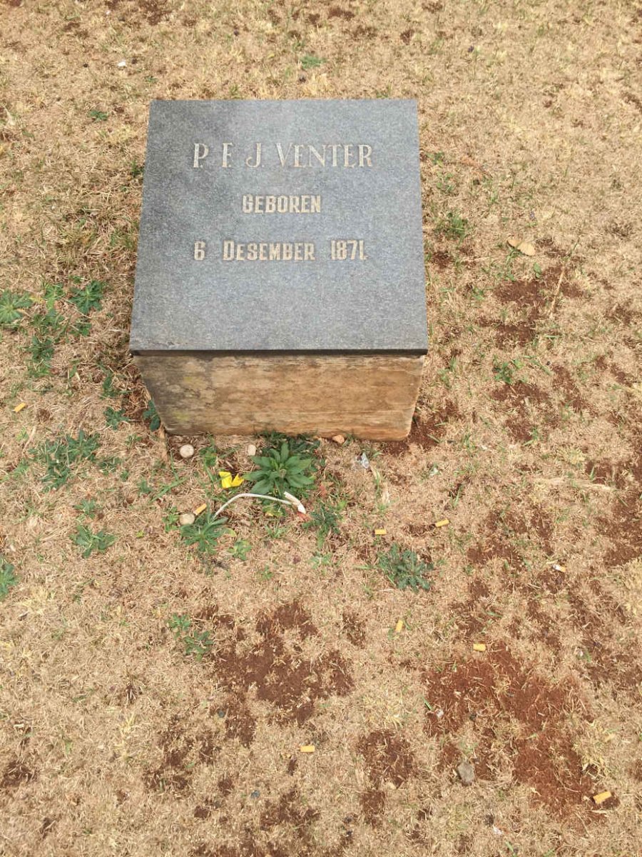 VENTER P.F.J. 1871-