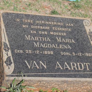 AARDT Martha Maria Magdalena, van 1898-1961