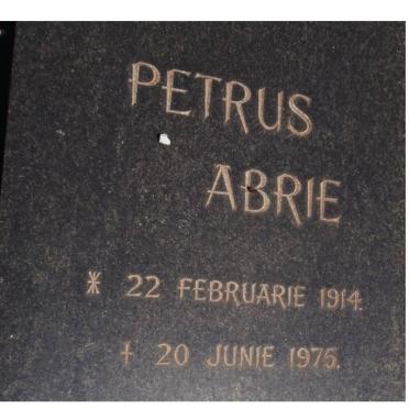 ABRIE Petrus 1914-1975