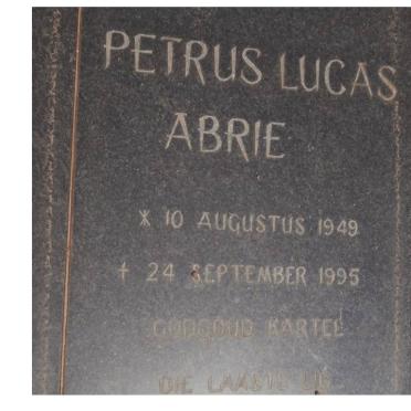 ABRIE Petrus Lucas 1949-1995