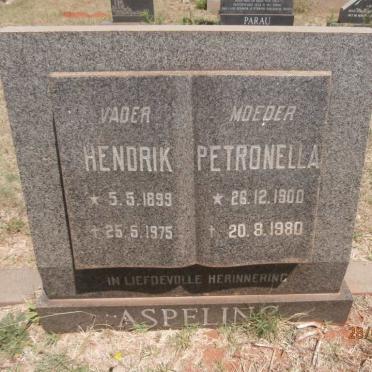 ASPERLING Hendrik 1899-1975 &amp; Petronella 1900-1980