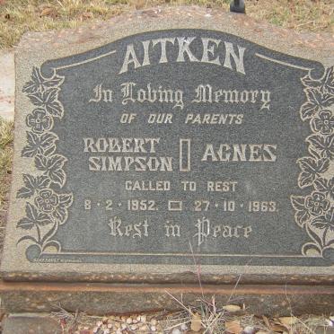 AITKEN Robert Simpson -1952 &amp; Agnes -1963