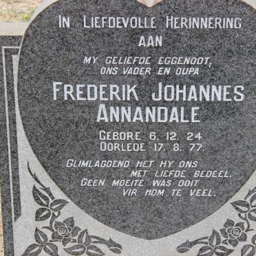 ANNANDALE Frederik Johannes 1924-1977