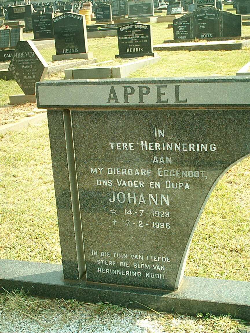 APPEL Johann 1928-1986