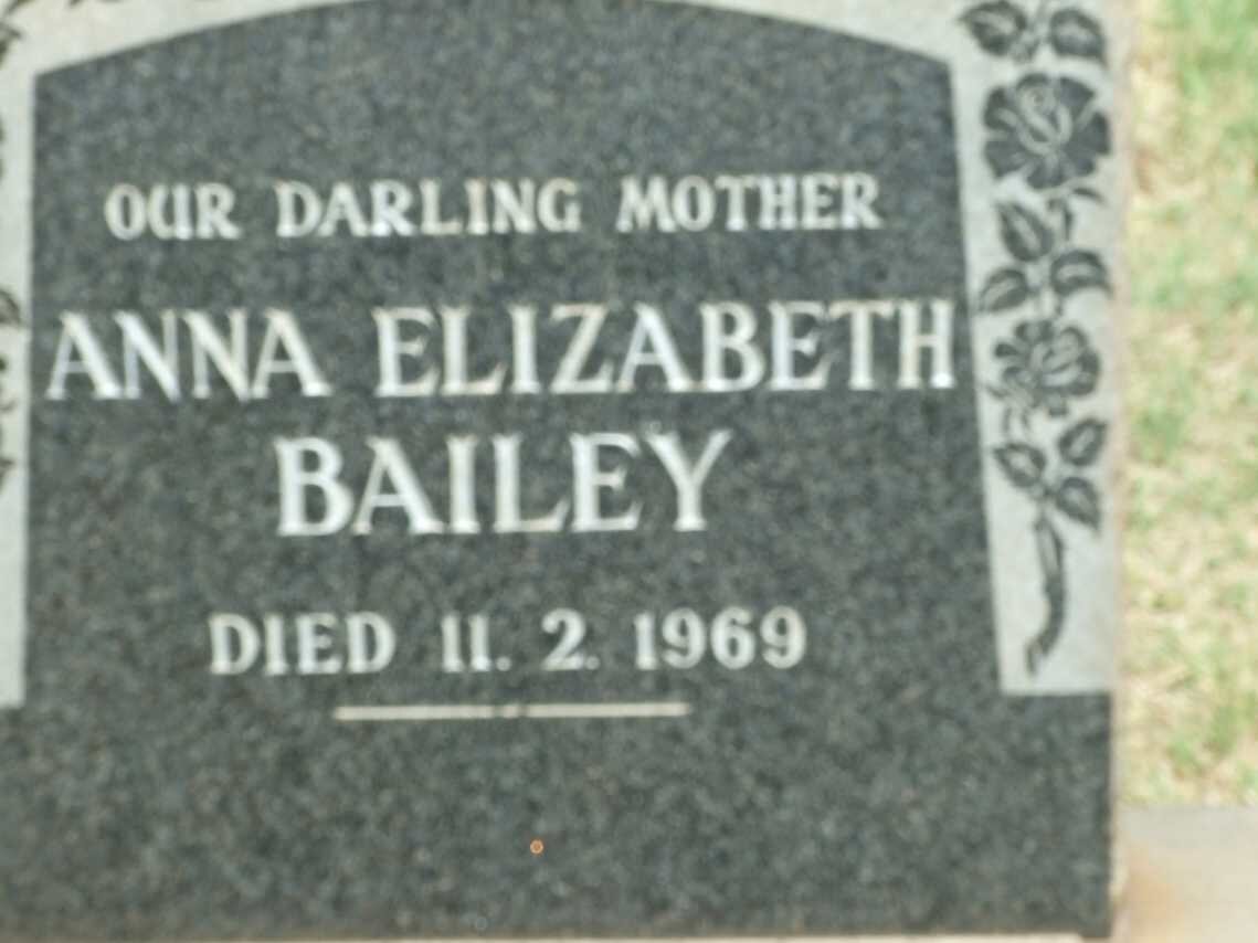 BAILEY Anna Elizabeth -1969