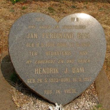 BAM Jan Ferdinand 1891-1965 :: BAM Hendrik J. 1923-1957