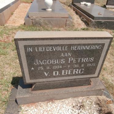 BERG Jacobus Petrus, v.d. 1904-1975
