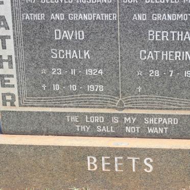 BEETS David Schalk 1924-1978 &amp; Bertha Catherina 1929-