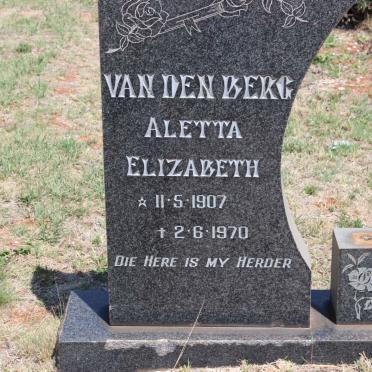 BERG Aletta Elizabeth, van den 1907-1970