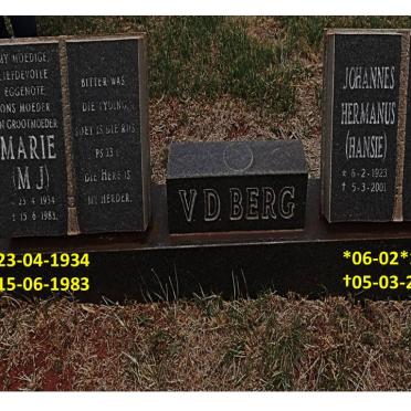 BERG Johannes Hermanus, v.d. 1923-2001 &amp; M.J. 1934-1983