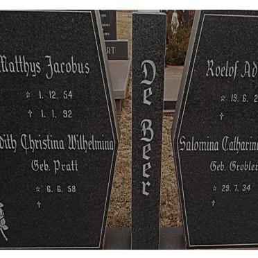 BEER Roelof Adriaan, de 1926- &amp; Salomina Catharina Cornelia GROBLER 1934-