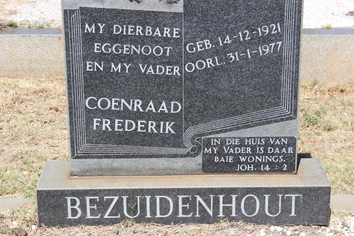 BEZUIDENHOUT Coenraad Frederik 1921-1977