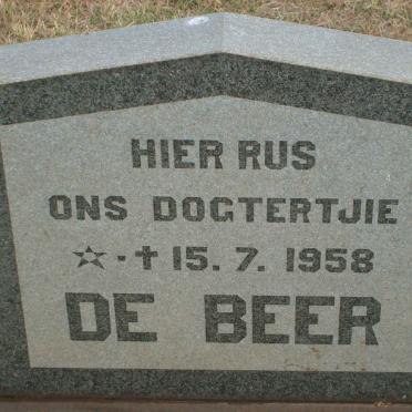 BEER, de  ? 1958-1958
