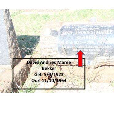 BEKKER David Andries Maree 1923-1964
