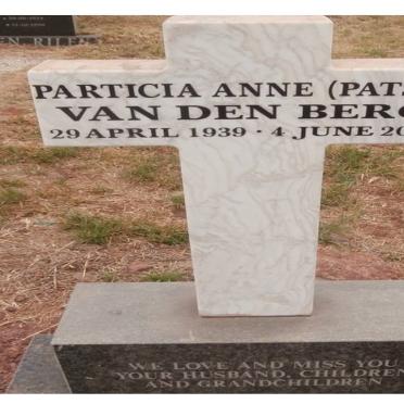 BERG Particia Anne, van den 1939-2001