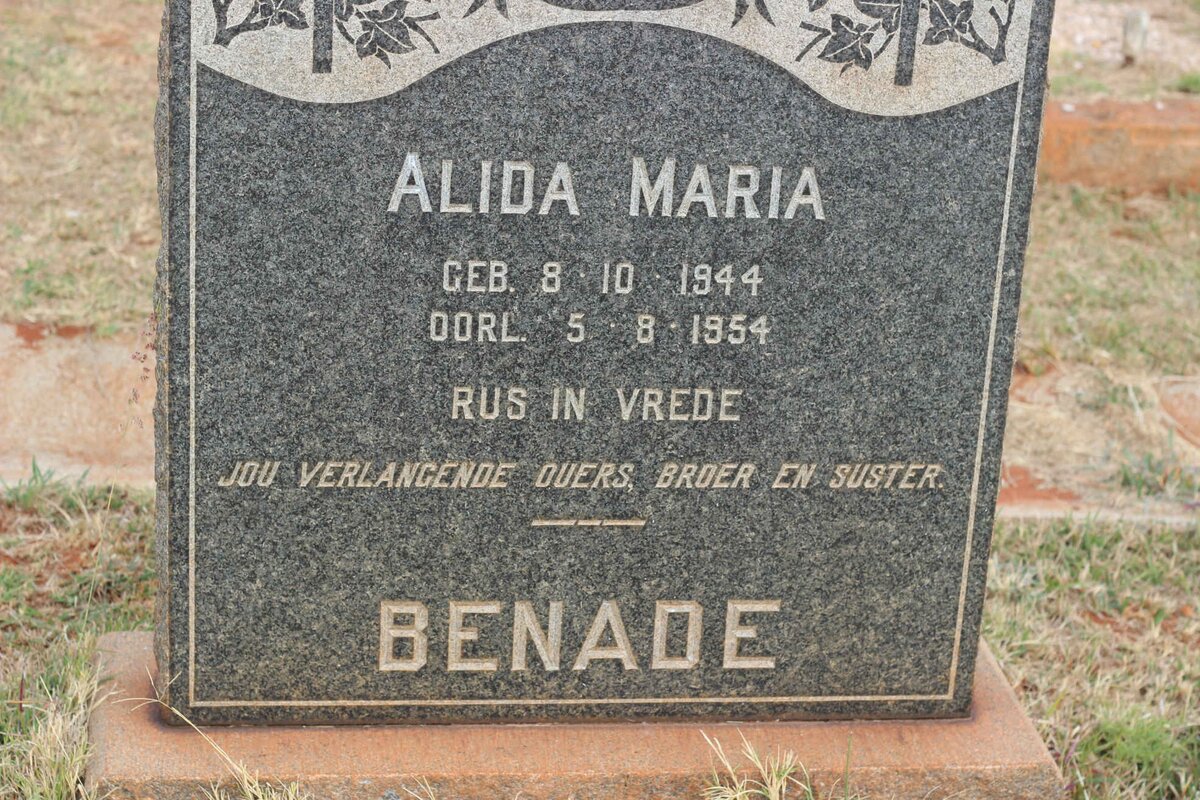 BENADE Alida Maria 1944-1954