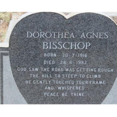 BISSCHOP Dorothea Agnes 1916-1982