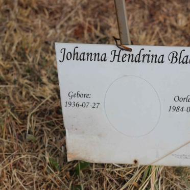 BLACK Johanna Hendrina 1936-1984