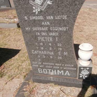 BOTHMA Pieter I. 1932-1979 &amp; Catharina E.M. 1935-