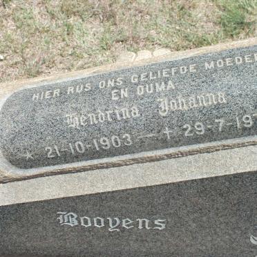 BOOYENS Hendrina Johanna 1903-1973