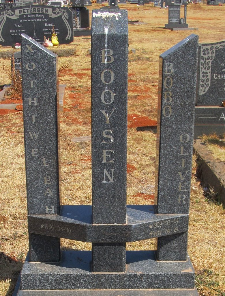 BOOYSEN Bobo Oliver 1959-1977 &amp; Xothiwe Leah 1966-