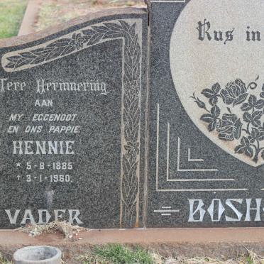 BOSHOFF Hennie 1885-1960 & Maria 1905-1970