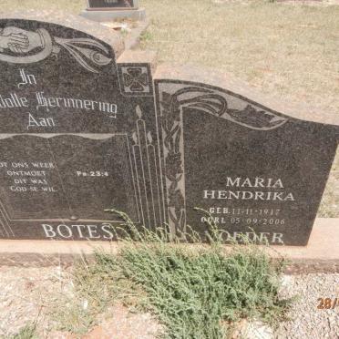BOTES Andries Louis 1907-1975 &amp; Maria Hendrika 1917-2006