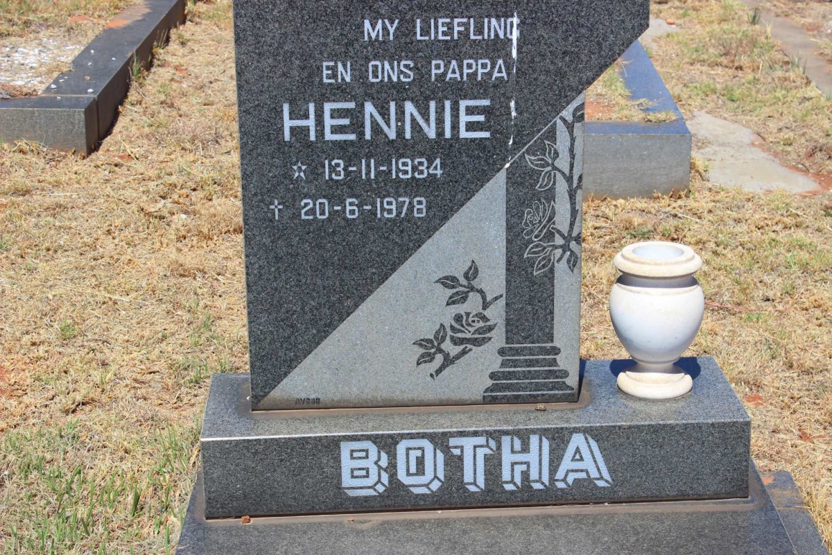 BOTHA Hennie 1934-1978