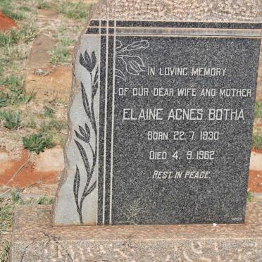 BOTHA Elaine Agnes 1930-1962