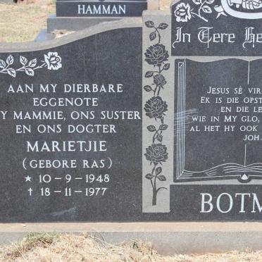 BOTHMA Marietjie nee RAS 1948-1977