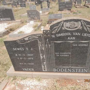 BODENSTEIN Sewes T.J. 1907-1975