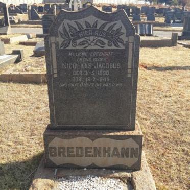 BREDENHANN Nicolaas Jacobus 1890-1949