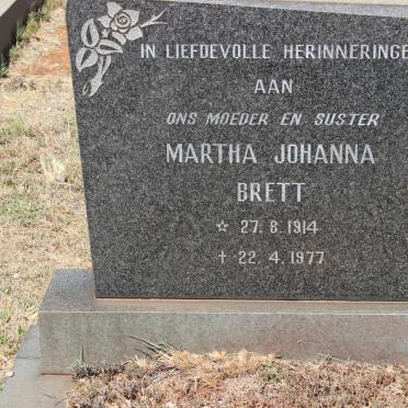BRETT Martha Johanna 1914-1977