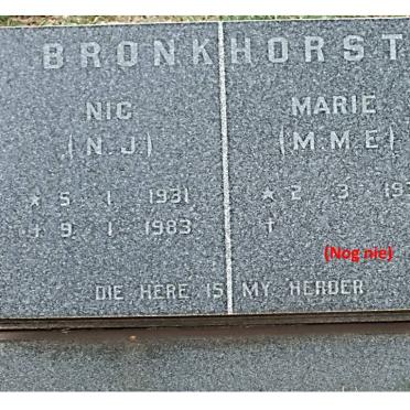 BRONKHORST N.J. 1931-1983 &amp; M.M.E. 1931-