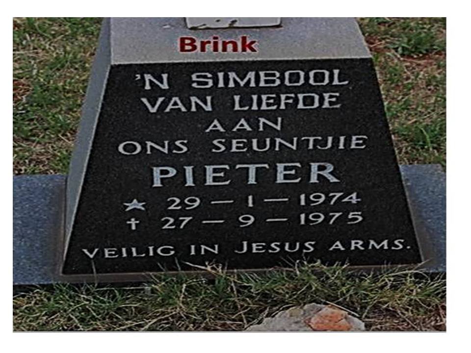 BRINK Pieter 1974-1975