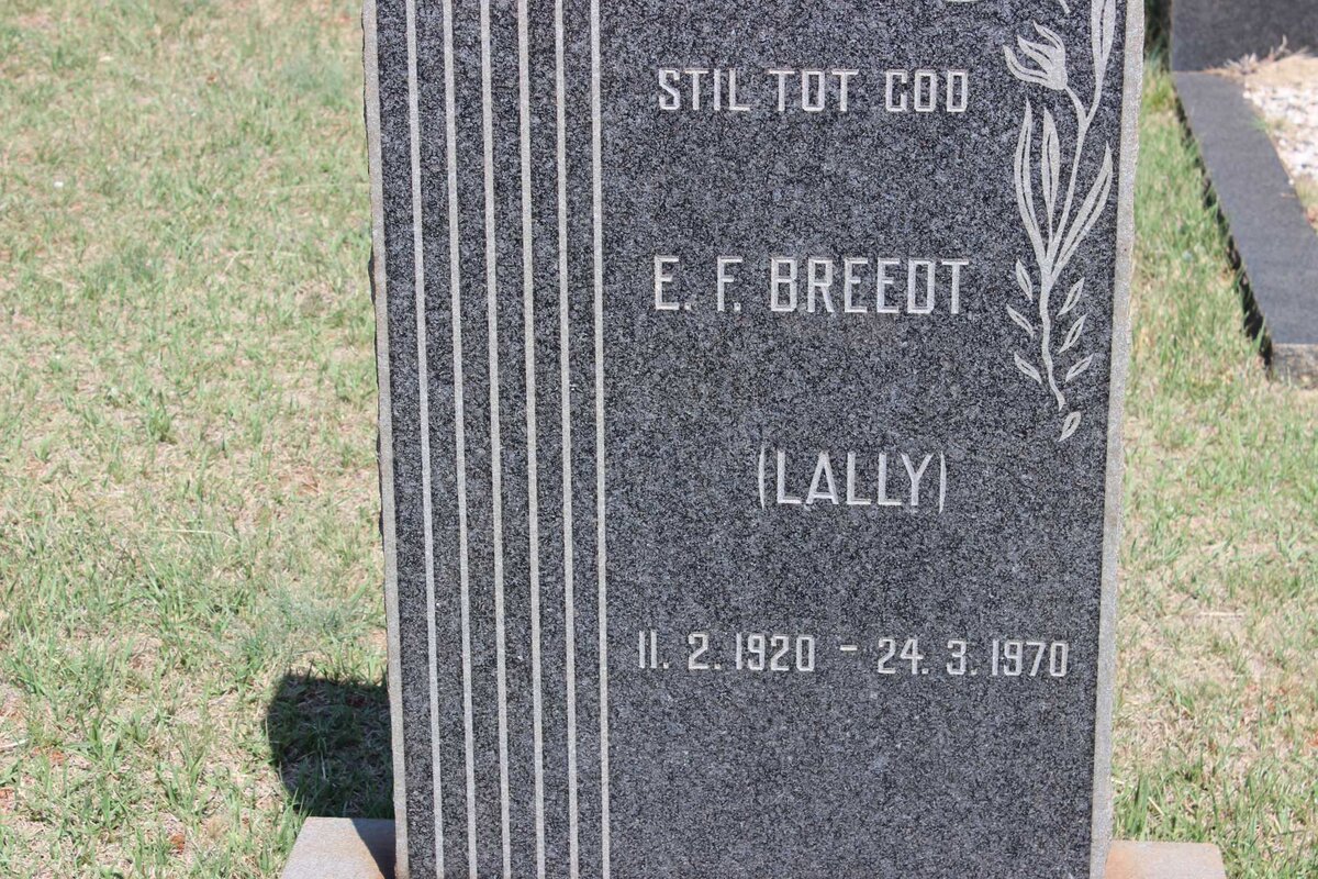 BREEDT E.F. 1920-1970