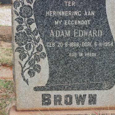 BROWN Adam Edward 1888-1954