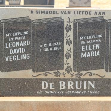 BRUIN Leonard David Vegling, de 1935-1981 &amp; Ellen Maria 1949-