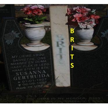 BRITS Susanna Gertruida 1927-1998