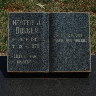BURGER Hester J. 1915-1973