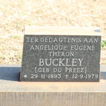 BUCKLEY Angelique Eugene Theron nee DU PREEZ 1893-1979