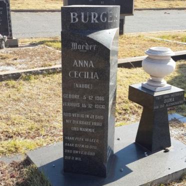 BURGER Alwyn Johannes Petrus 1911-1977 &amp; Anna Cecilia NAUDÉ 1916-1966