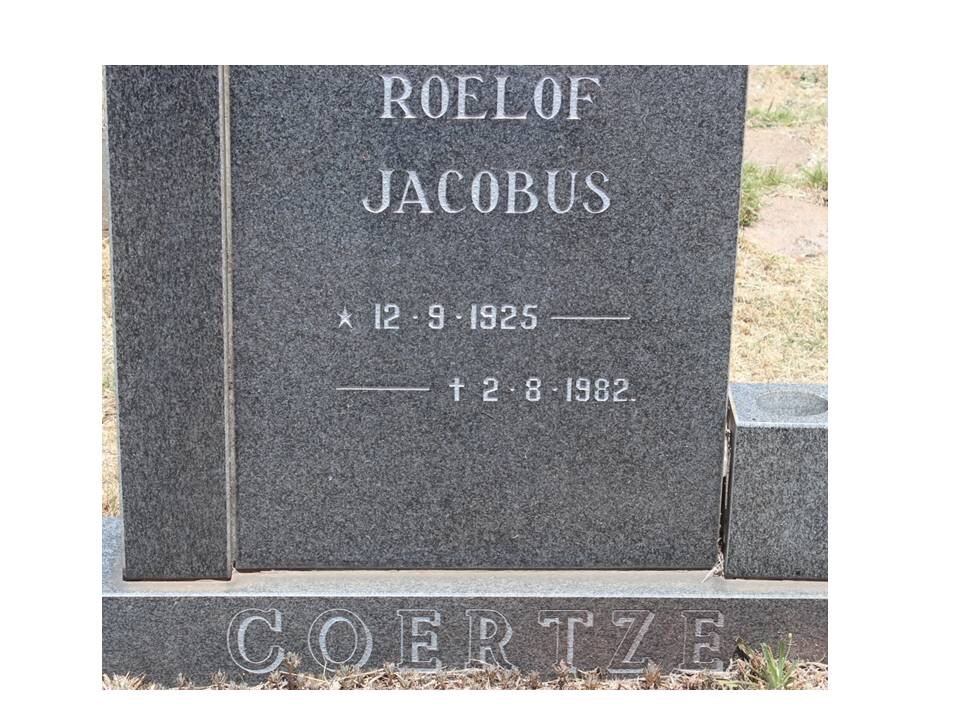 COERTZE Roelof Jacobus 1925-1982