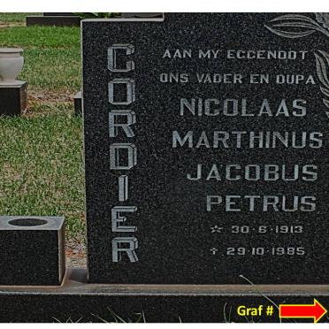 CORDIER Nicolaas Marthinus Jacobus Petrus 1913-1985