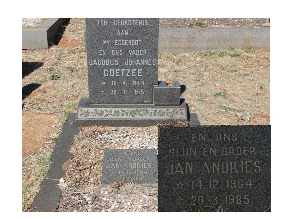 COETZEE Jacobus Johannes 1944-1975 :: COETZEE Jan Andries 1964-1985