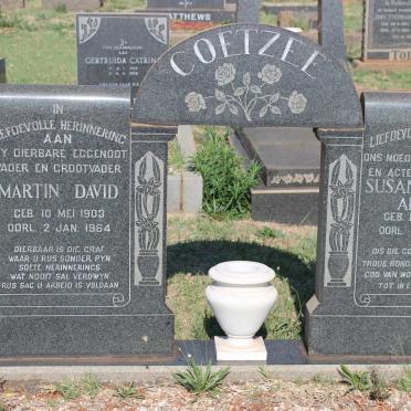 COETZEE Martin David 1903-1964 &amp; Susana Lazya Alleta 1908-1995