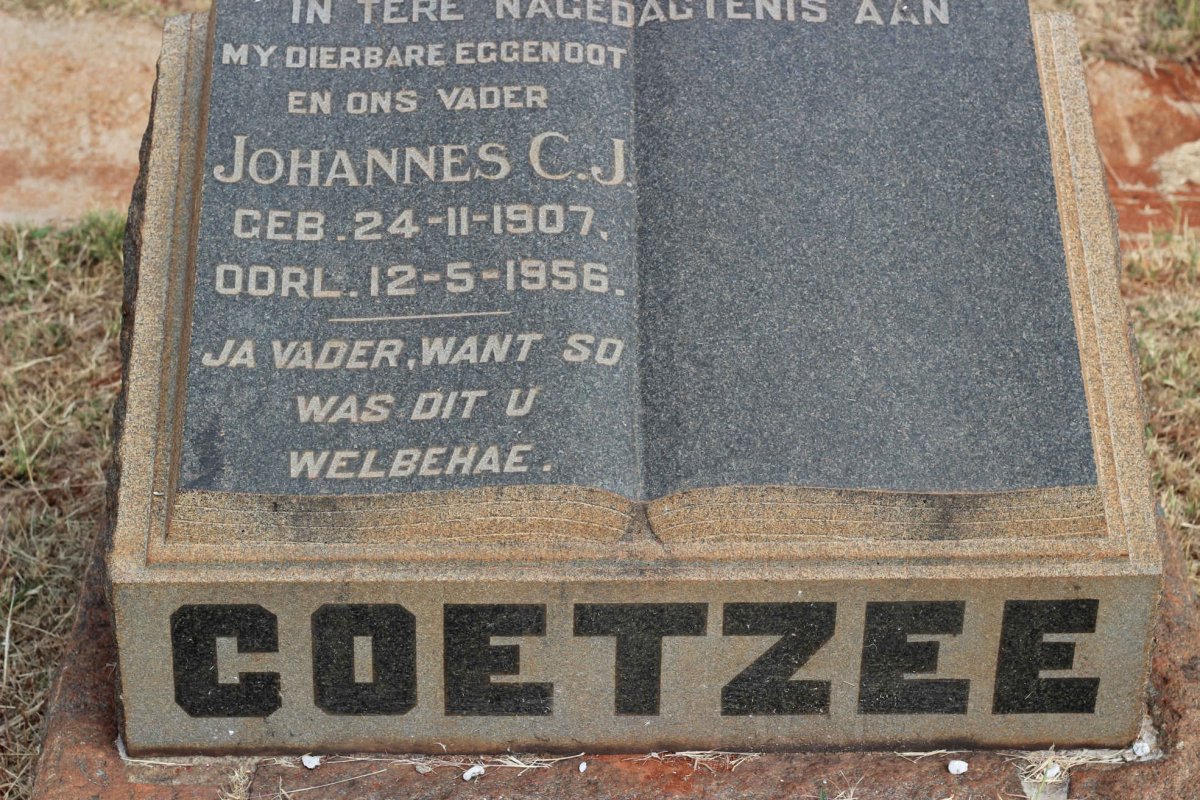 COETZEE Johannes C.J. 1907-1956